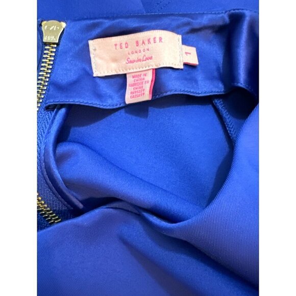Ted Baker London Arwyn Blue Paneled Dress Blue Size 1 (S) - Picture 3 of 3